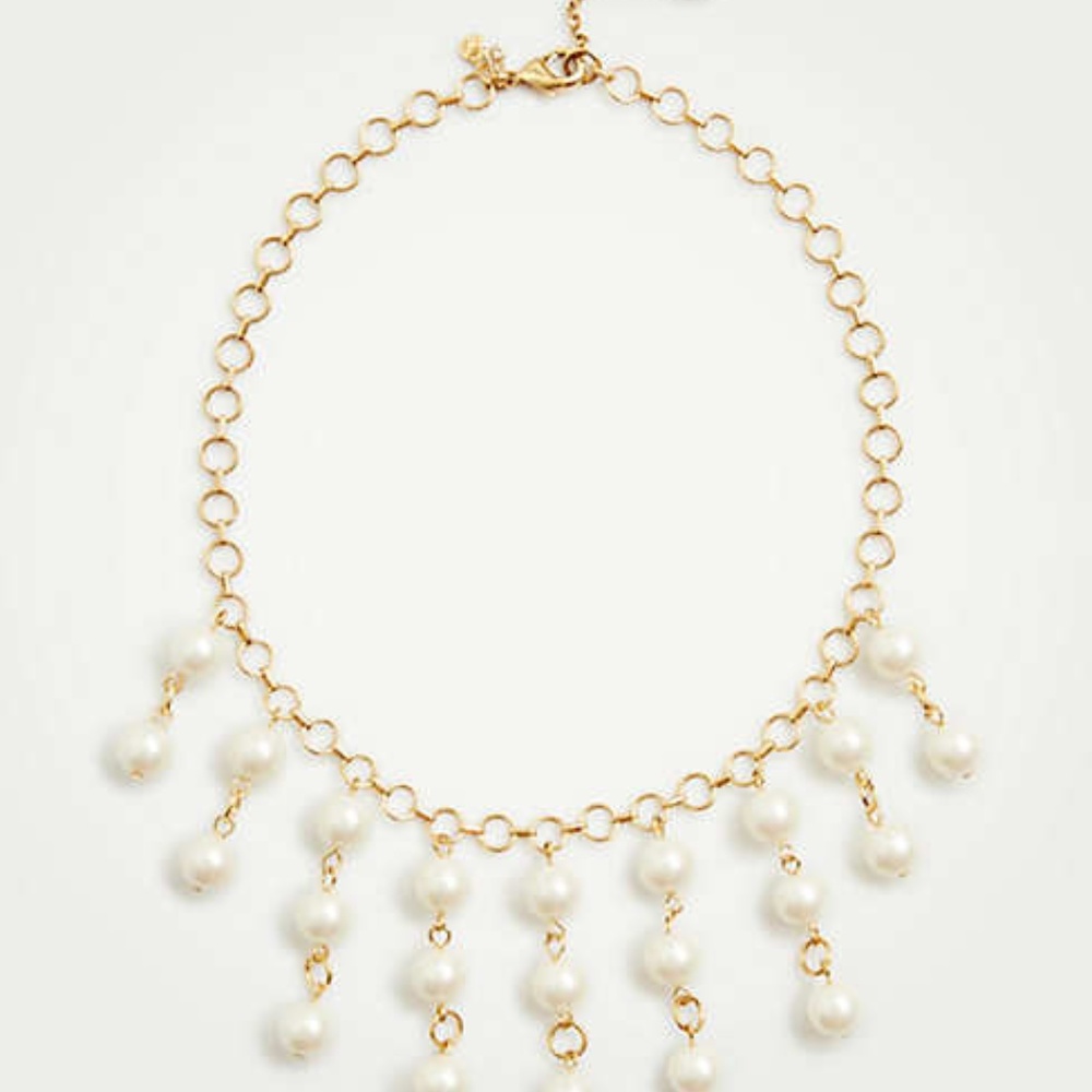 Ann Taylor Women's Pearl Drop Statement Necklace